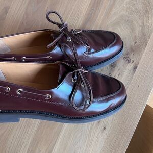 Sezane Chocolate Brown Leather Caroline Loafers